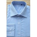  Camisa azul da coleção manga longa, 100% algodão, tipo exportação,  cód 855