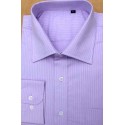 Camisa lilás magnetada, manga longa, 100% algodão, cod 852
