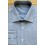 Fredao Moda Masculina Camisa cinza com listras brancas, manga longa, 100% algodão, fio egípcio, cód 853 Entrega imediata com 