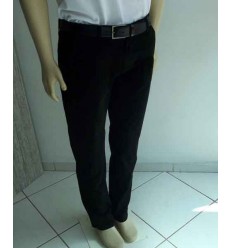 Calça masculina esporte fino preta, 100% algodão, tradicional, cod 1438