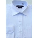 Camisa branca, manga longa em tecido passa fácil, padrão exportação,  Cód. 996