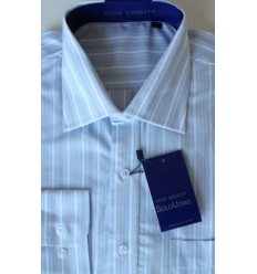 Camisa azul, manga longa, 100% algodão, tipo exportação, cód. 864