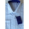 Camisa azul, manga longa, 100% algodão, tipo exportação, cód. 864