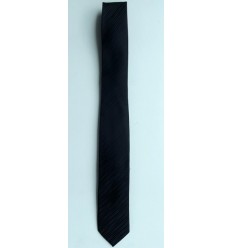 Gravata slim cor preta, longa de jacquard, 100% poliéster, cód 1474-SL