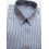 Fredao Moda Masculina Camisa extra grande, manga curta, cor prata com listras de algodão, Ref. 979 Entrega imediata com todas g