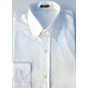 Camisa prata em tecido de cetim de poliéster com brilho, manga longa, cód 1498PTB