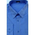 Camisa plus size, extra grande  masculina de algodão, manga comprida, azul, Cód 991AL 