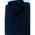 Camisa extra grande preta, manga longa de algodão da coleção Plus Size. Ref.  650