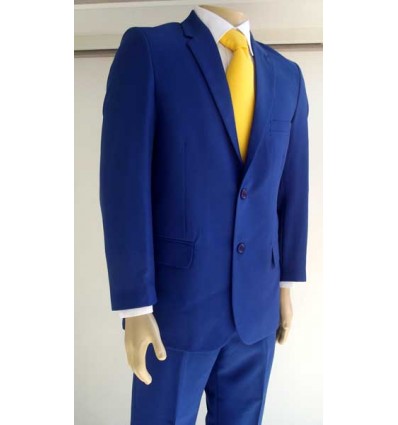 Fredao Moda Masculina Terno azul royal com dois botões, corte tradicional em tecido de microfibra de ótima qualidade, cód 136