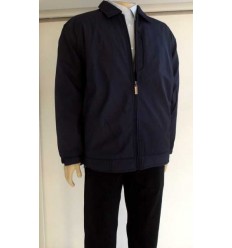 Jaqueta extra grande azul escuro (plus size) em tecido de poliéster importado, cod 988