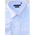 Camisa branca Extra Grande (plus size) passa fácil manga longa, cód. 1461