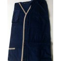 Pijama manga longa com calça comprida em malha 100% de algodão, cor azul cód 591
