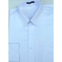 Camisa branca manga comprida de poliéster que não amassa de excelente qualidade e caimento perfeito, cód 1572