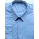 Camisa Extra Grande, Plus Size, manga longa de algodão fio 120 egípcio, cor azul, cód 1585