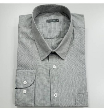 Camisa cinza masculina extra grande mangas compridas, Ref 1585