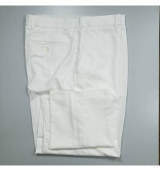Calça branca masculina sem pregas de panamá e puro poliéster:  ref  1385