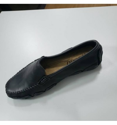 Sapato masculino preto de couro soft e solado antiderrapante:  ref  1249