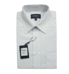 Camisa branca manga comprida, passa fácil com tecido 35% algodão e 65% poliéster de excelente qualidade, 1584