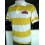  Camiseta gola polo branca com listras amarelas. Cód. 845 Entrega imediata com todas garantias da Empresa Fredao
