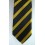  Gravata preta com listras cor de ouro, modelo tradicional com ótimo caimento, cód 374.A5 Entrega imediata com todas garantias