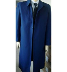 Fredao Moda Masculina Sobretudo azul em tecido panamá, corte tradicional com forro martelasse.  Cod 1239 Entrega imediata com t