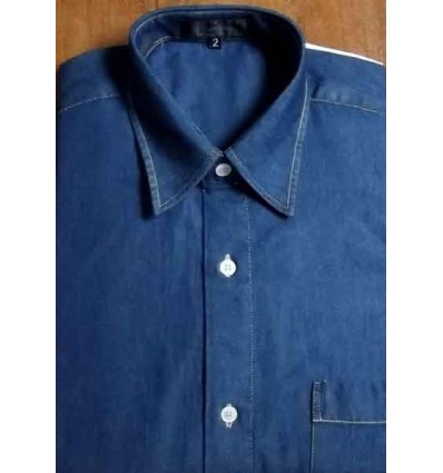 Fredao Moda Masculina Camisa jeans masculina azul,  manga curta esporte fino, cód 1188 Entrega imediata com todas garantias da 