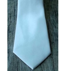 Gravata branca, tradicional lomga com design moderno, cód 961BC 