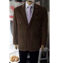 Fredao Moda Masculina Blazer marrom de puro algodão em tecido com desenho de veludo e forro de poliéster, cód 964 Entrega ime